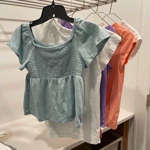 Lot of 5 short sleeve tops size 10/12